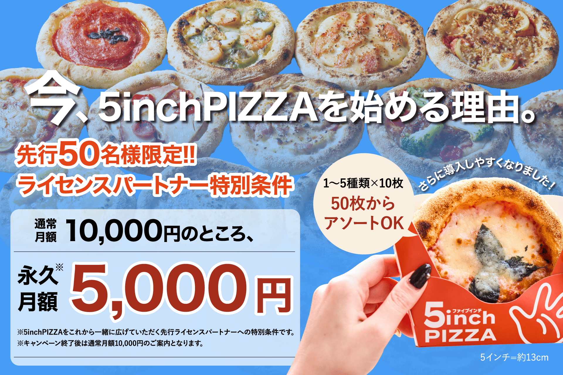 5インチPIZZAライセンスキャンペーン